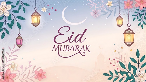 Eid Mubarak Handwritten Brush Script Typography