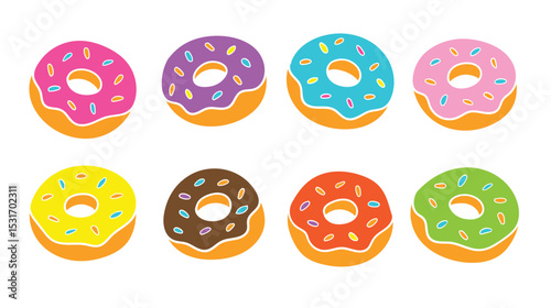 Donut illustration isolate is a vector file.