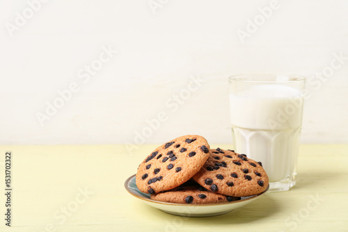 Tasty cookies with chocolat...