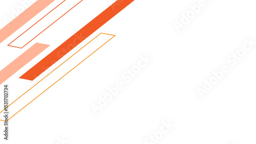 Abstract Geometric frame red vector diagonal stylish over a vibrant red triangle, positioned in the bottom left corner. Clean white space on the right for text or design. Vector illustration