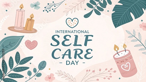 International Self Care Day Elegant Poster Design