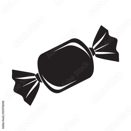 Isolated vector graphic of wrapped candy sweet treat for halloween or party favors and celebrations