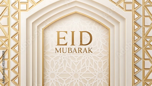 Modern Eid Mubarak Typography Poster Clean Sans Serif Design
