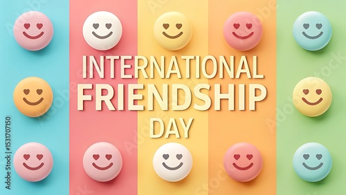 Happy International Friendship Day Modern Typography Design