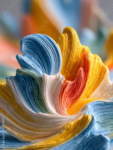 Swirling symphony of paint colors