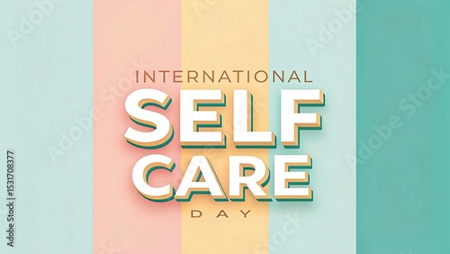 International Self-Care Day A Typographic Poster