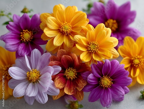 Vibrant blossoms burst with color