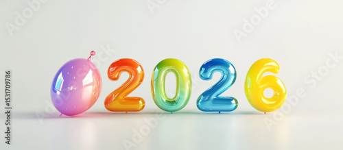 Rainbow 2026 Balloons Studio Shot