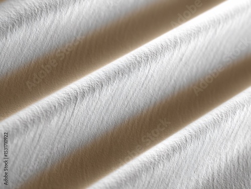 Soft textured cream fabric elegantly draped