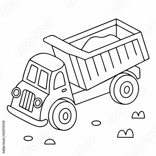 truck art vector icon for transportation apps and websites
