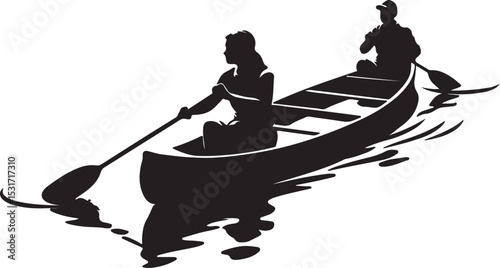 silhouette of a man in a boat