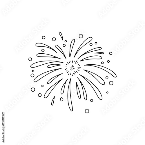 Celebration fireworks display lighting up the night sky during a festive event in the city center