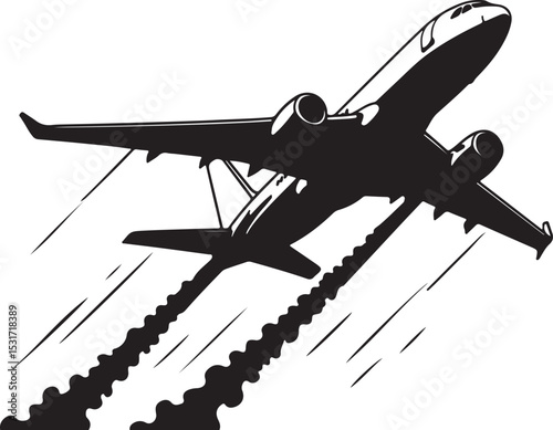 vector illustration of airplane