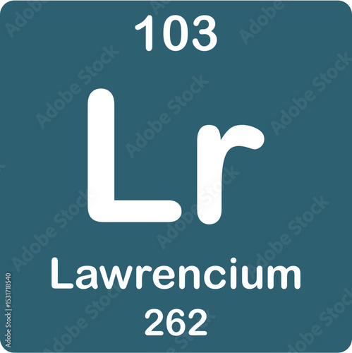 Lawrencium element of the periodic table