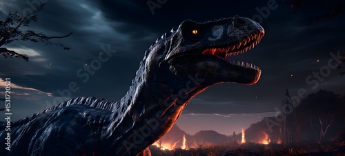 Galaxy Version of Corythosaurus world, ai generative