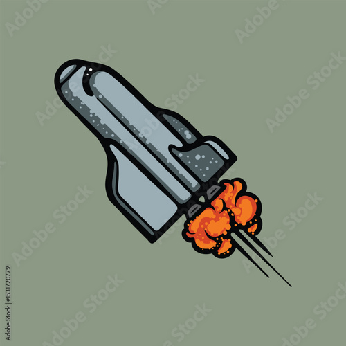 Space craft cartoon vector illustration