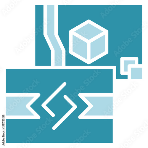 Card Style dual tone blue color, mini illustration icon. use for modern concept, print, UI, UX kit, web and app development. Vector related to product offering, marketing, business.