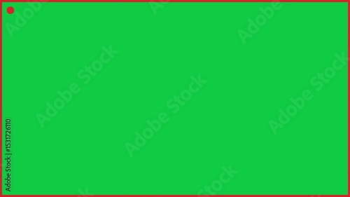 Video Recording Overlay Template Landscape Green Screen