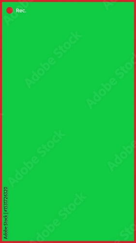 Video Recording Overlay Template Portrait Green Screen