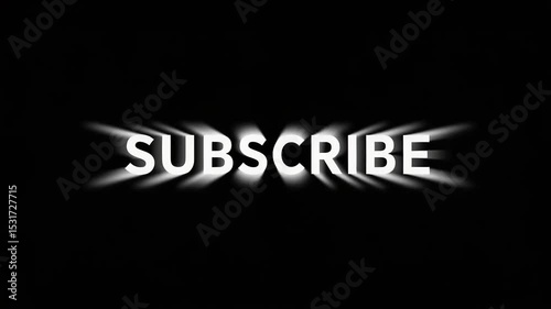 Subscribe text on black background