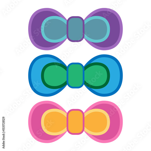 Set of tree cute bows