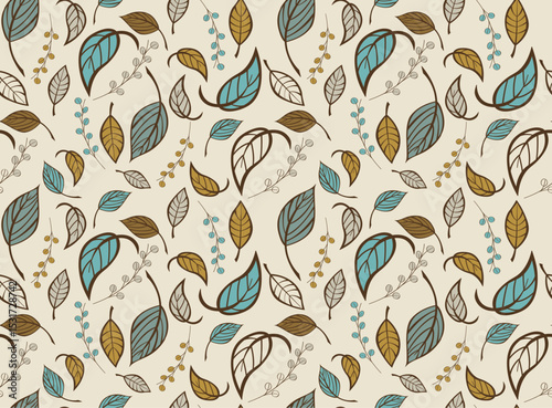 seamless pattern with leaves
