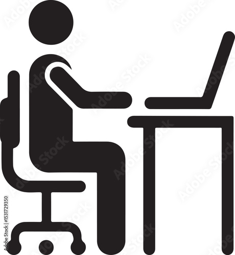 Comfortable office chair design symbol vector icon illustration