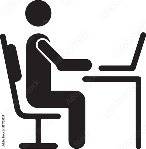 Comfortable office chair design symbol vector icon illustration