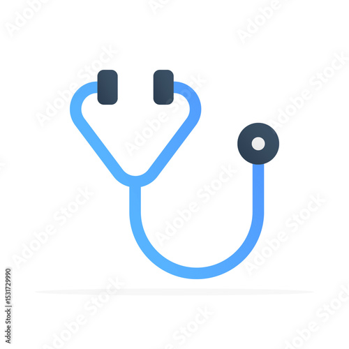 stethoscope icon, colored flat vector. modern and minimalist design.