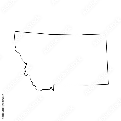 Montana Outline State Shape