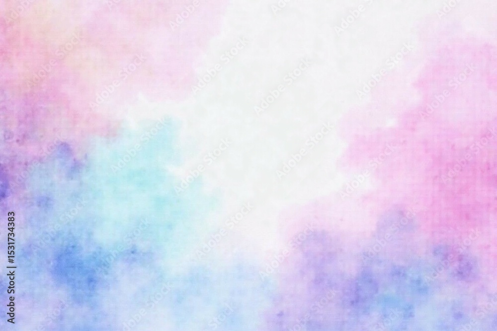 Fototapeta premium pastel Weird Abstract watercolor. Purple pink blue teal background. Colorful art background