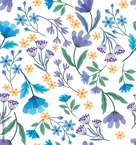 seamless pattern with flowers