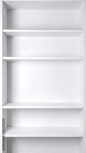 Wallpaper Mural A sleek, modern white shelf featuring three spacious tiers, perfect for displaying books, decorative items, or plants, enhancing any room's decor. Torontodigital.ca