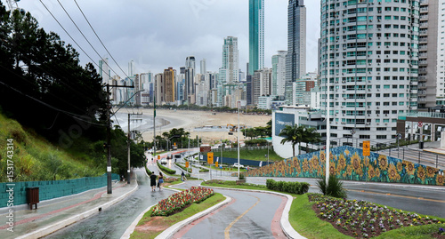 Bild auf Leinwand Queen's Road, Balneario Camboriu, state of Santa Catarina, Brazil