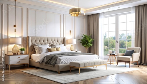 Luxurious bedroom interior (1)