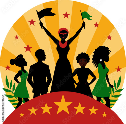 Juneteenth: A Silhouette Celebration of Freedom and Human Rights