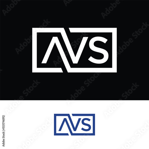 letter AVS modern concept logo design vector template