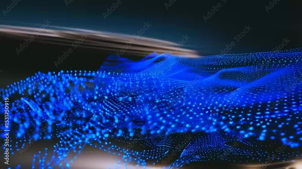 Stockvideon Blue Blockchain Technology Animation | Seamless Loop (4K) A ...