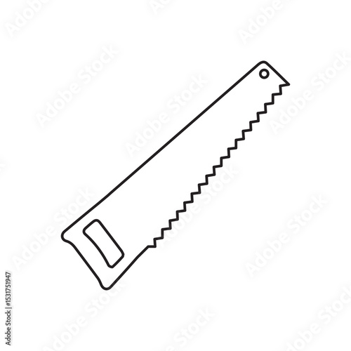 Handsaw line icon