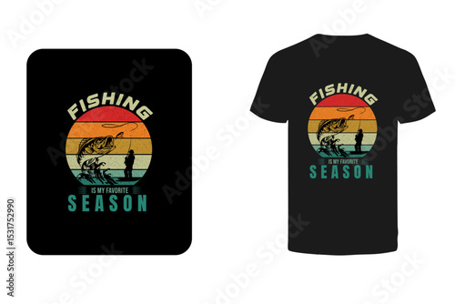 fishing t-shirt design, fishing vector design. 