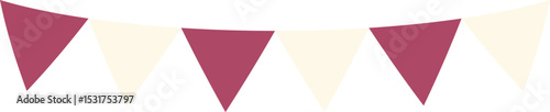 Free Download Triangle flag garland - 2colors - red-white - GFXLoad