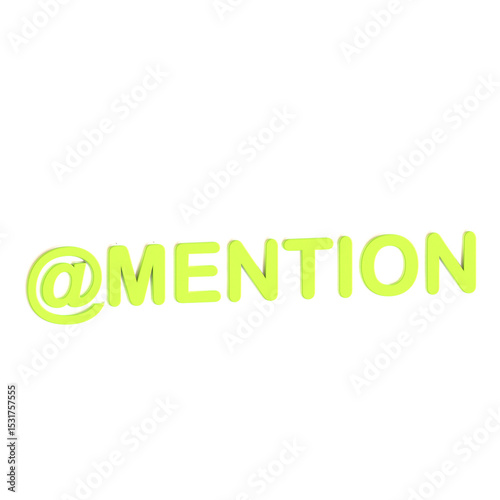 mention user 3d icon illustration