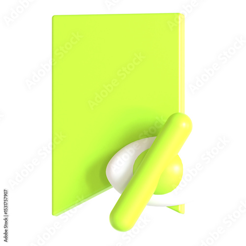 private bookmark 3d icon illustration