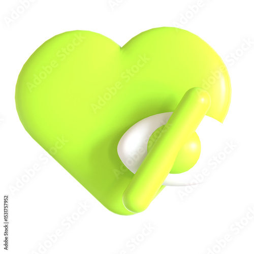private likes 3d icon illustration