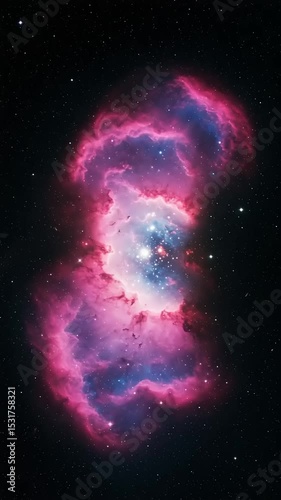 Colorful nebula in deep space