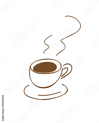 コーヒー_手書きイラスト_カラー｜Coffee_Hand-drawn Illustration_Color