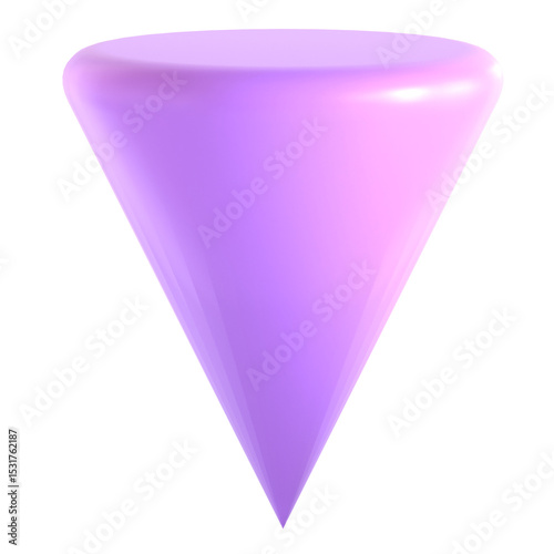 Abstract Element Purple Green 3d icon illustration