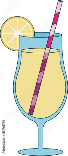 Refreshing Cold Drink Illustration for Summer
