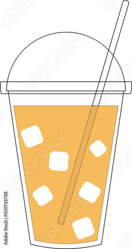 Refreshing Cold Drink Illustration for Summer