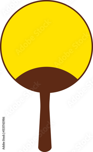 Folding Fan Icon for Hot Weather and Cultural Design